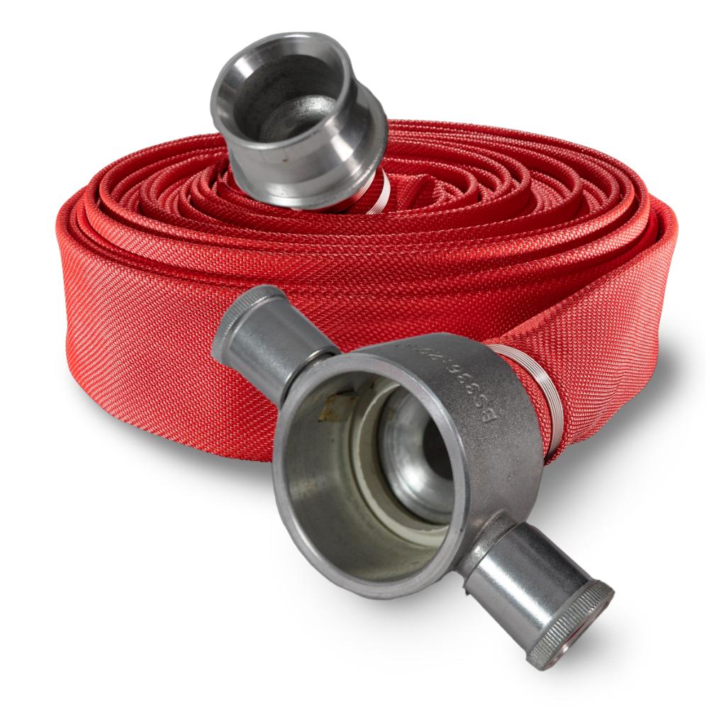 Red 16 bar Type 2 PU coated layflat fire hose assembly